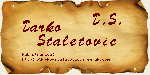 Darko Staletović vizit kartica